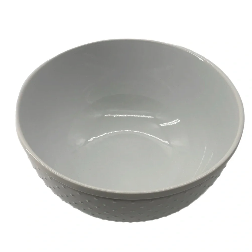 Williams Sonoma Swiss Dot Ceramic WHITE Mixing Bowls Set of 3 NWOB